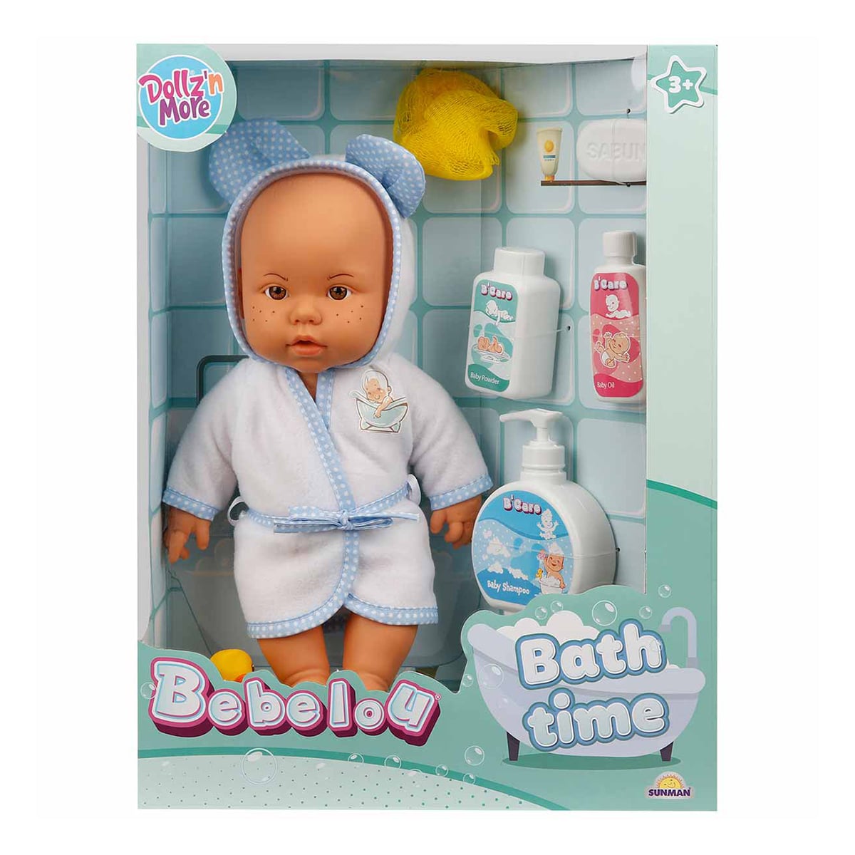 Papușă Bebe Baie 35cm Dollz n More + Accesorii