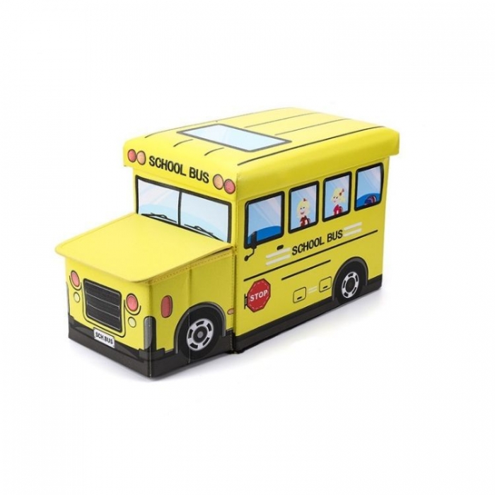 Cos Depozitare Jucării Autobuz Ecotoys - imagine 4
