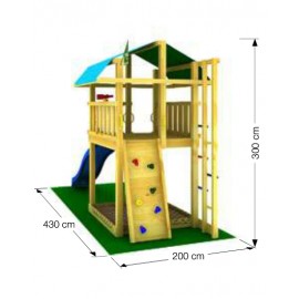 Spațiu de Joacă FORT JungleGym, Lemn, 3-14 Ani - imagine 3