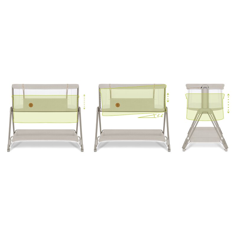 Patut Co-Sleeper Lionelo Luna 2in1 - Siguranță și confort