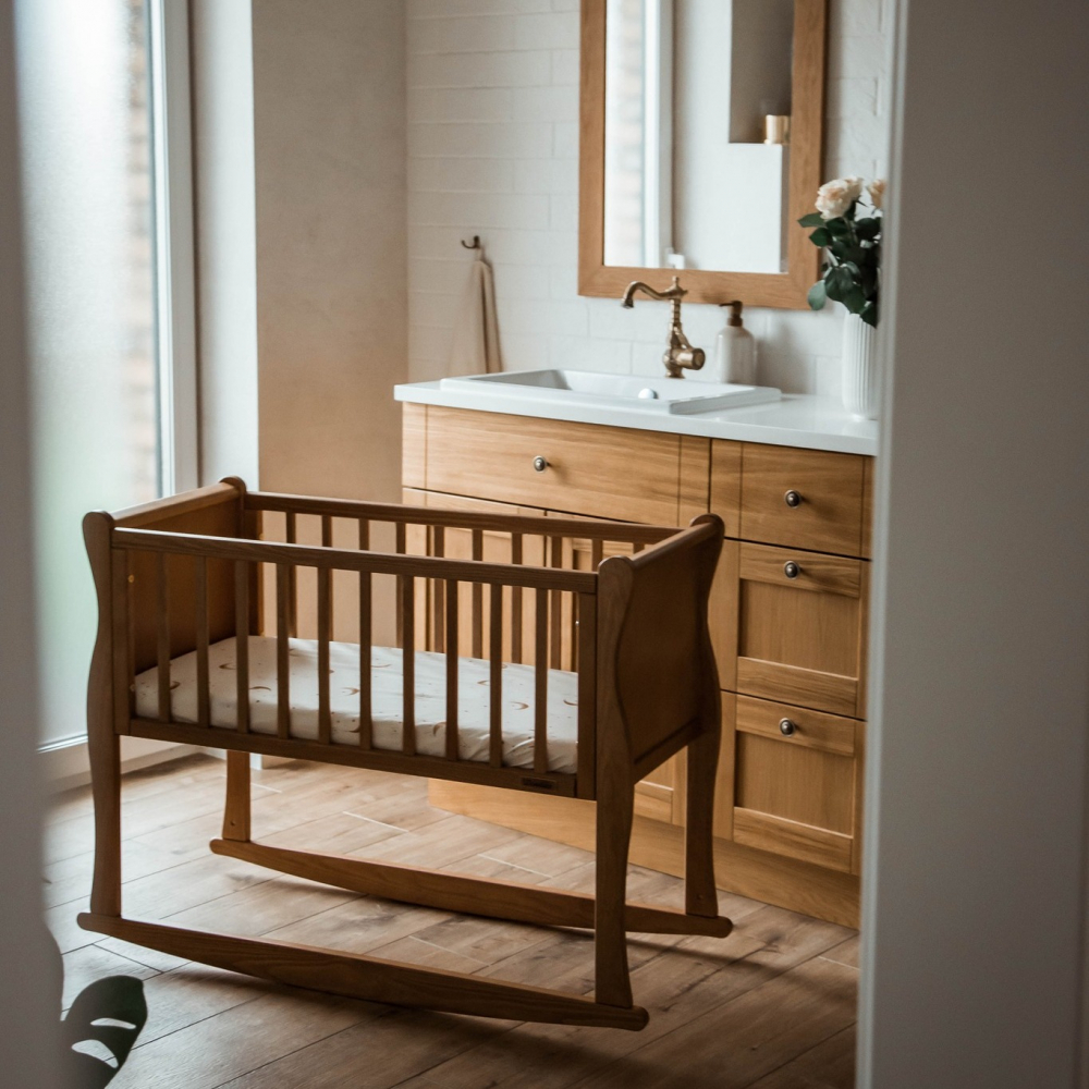 Patut Balansoar Woodies Co-Sleeping, Lemn Vintage - imagine 7