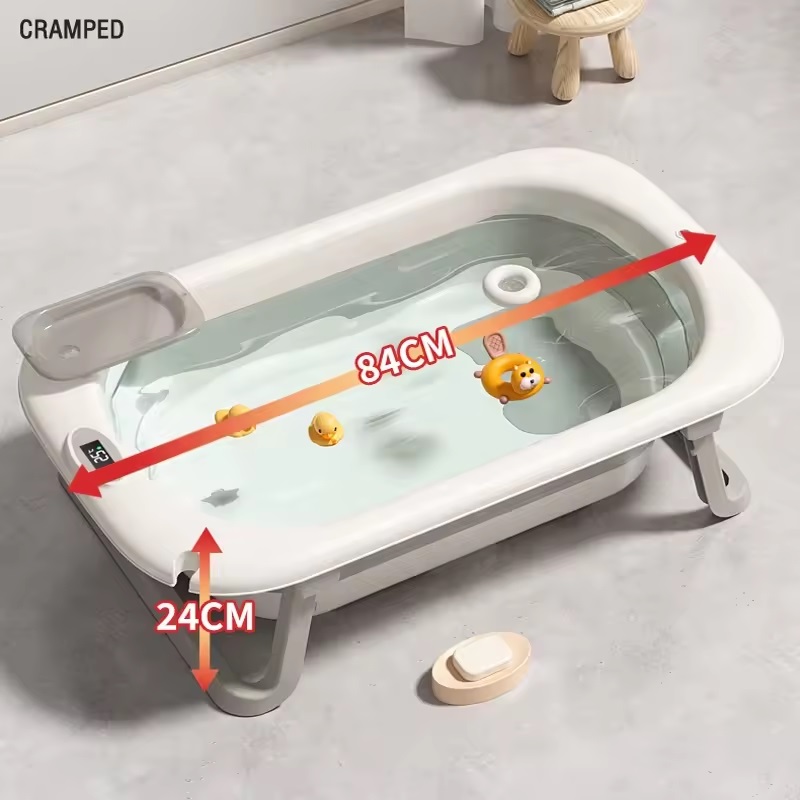 Set Cadita Pliabila Little Mom cu Termometru - imagine 5
