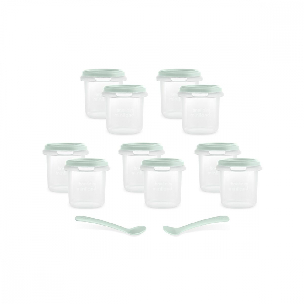 Set Recipiente Ermetice Miniland Mint 10 buc - imagine 4
