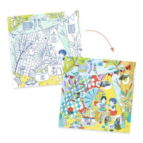 Planse Colorat Surprize Djeco | Jocurile Nineina - imagine 3
