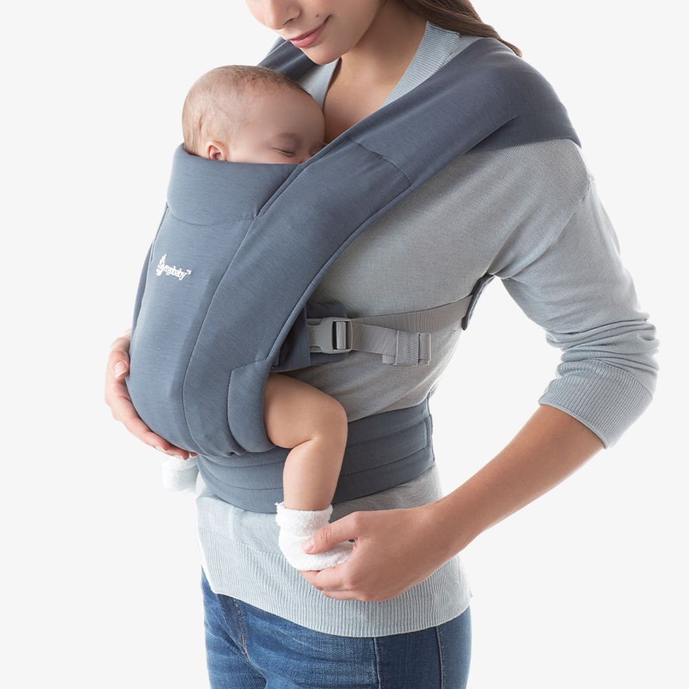 Marsupiu Ergobaby Embrace Oxford Blue, 0-12 luni - imagine 4