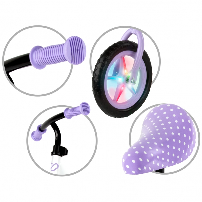 Kidwell Rebel Dots - Bicicletă Balance cu LED - imagine 3