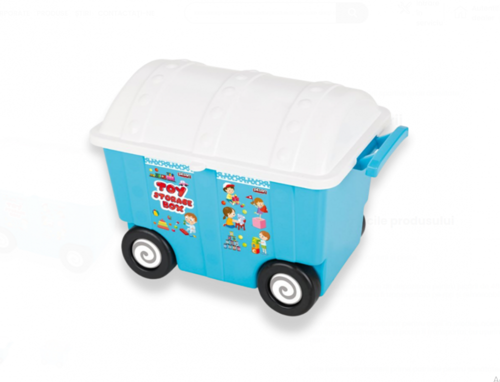 Cutie depozitare jucării Pilsan cu roti - 48L