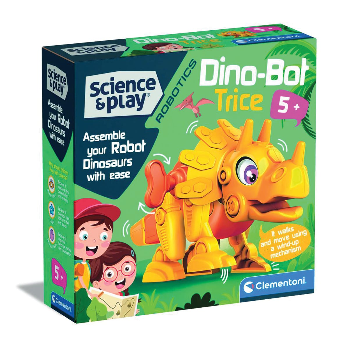 Kit Constructie Clementoni Robot Dino Triceratops