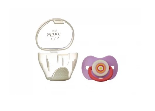 Suzeta Minut Baby 0+ cu cutie sterilizare, Mov - imagine 2
