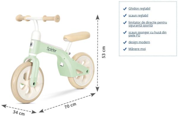 Bicicleta Lorelli Spider Mint | Fără pedale - imagine 2