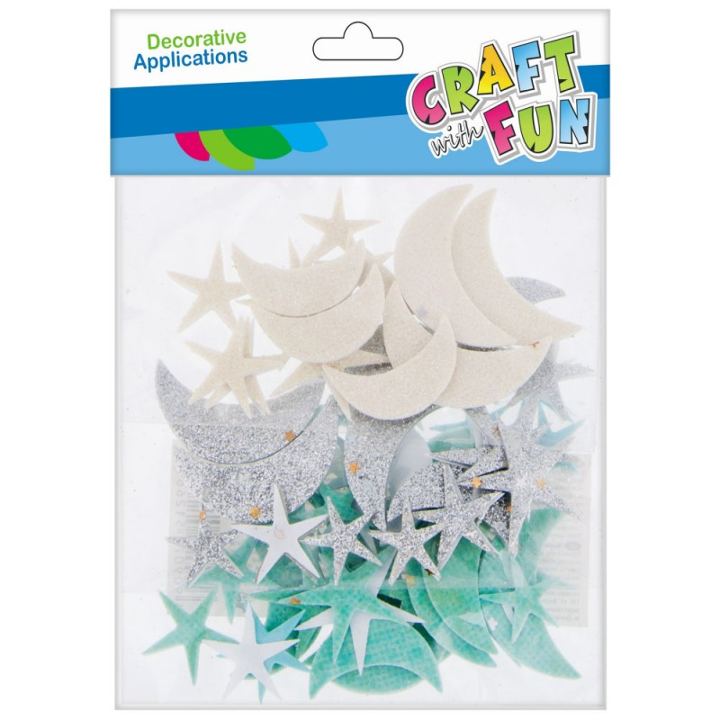 Set 60 Stickere Luna și Stele Craft with Fun