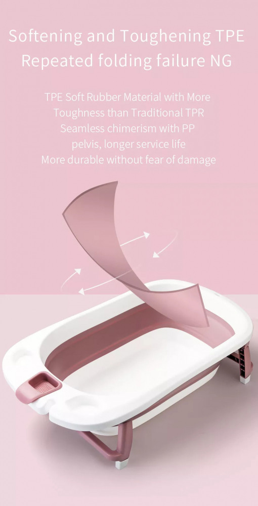 Cadita Pliabila Little Mom Pink cu Senzor - imagine 3