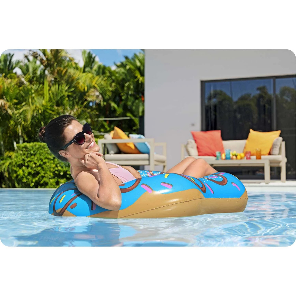 Colac Gonflabil Bestway Donut Albastru, 107cm - imagine 5