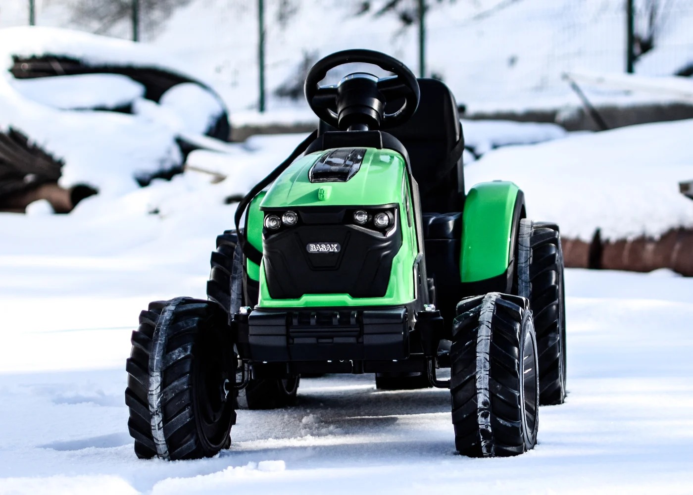 Tractor Electric Copii cu Remorcă 12V | Autokids - imagine 6