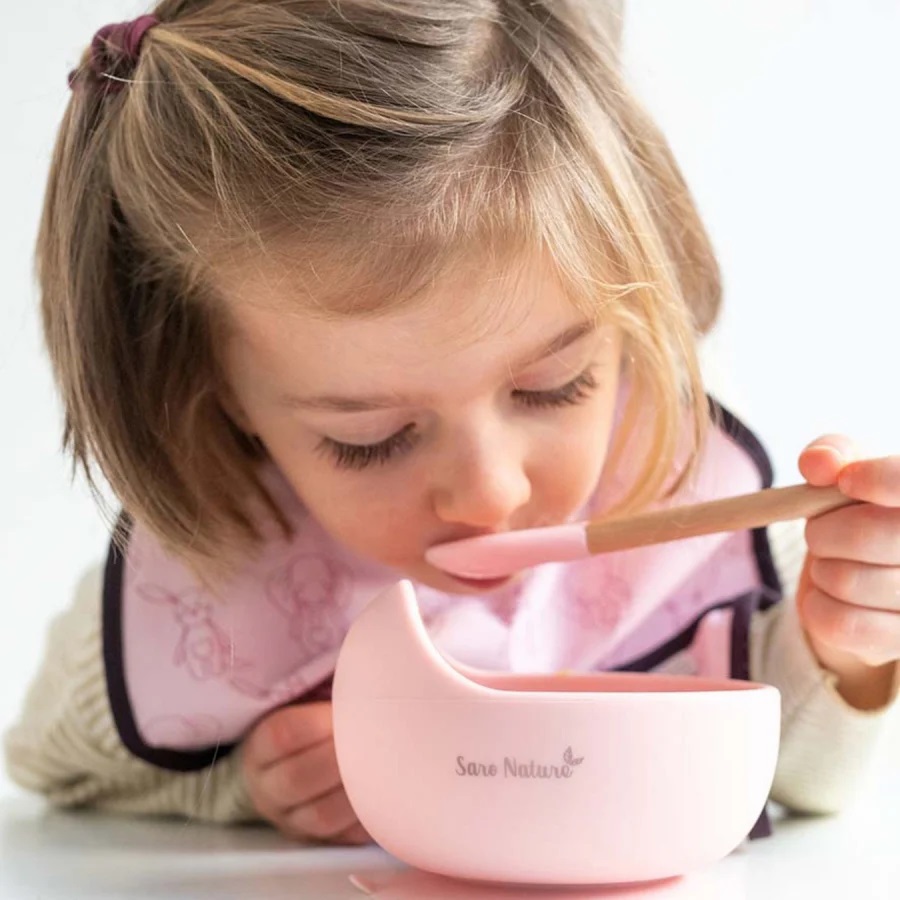 Bol Silicon Saro Baby Rose Anti-alunecare - imagine 5