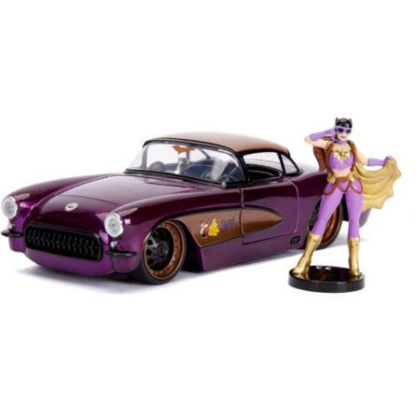 Simba Masinuta Metal Batgirl 1957 Chevy DC Comics - imagine 2