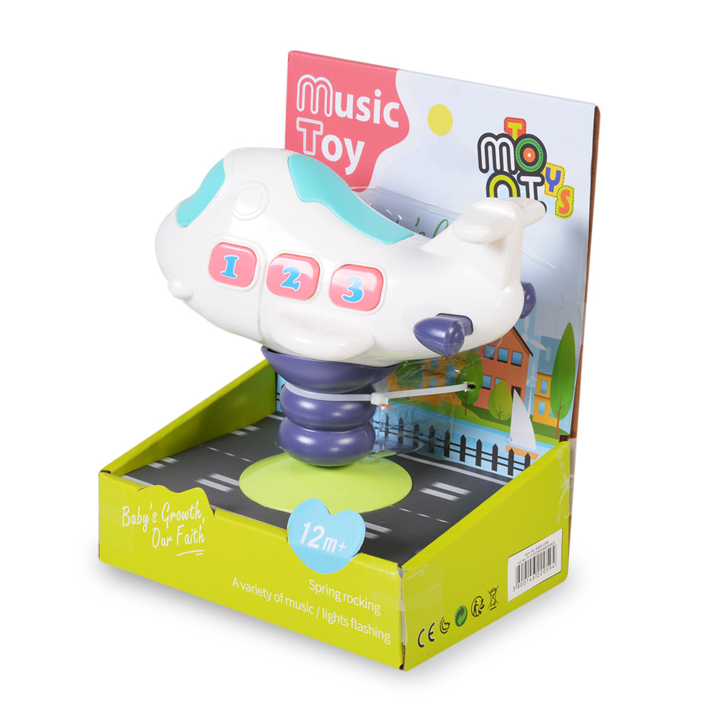 Jucarie Scaun Masa Baby Plane cu Muzica - imagine 4