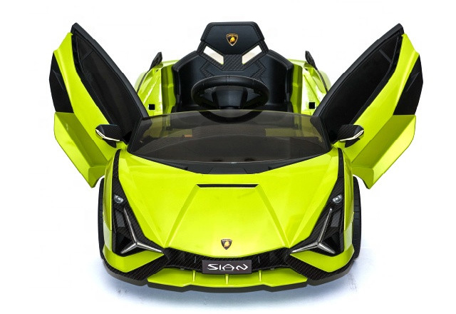 Masinuta Electrica Lamborghini Sian Verde, 70W, Scaun Piele - imagine 3