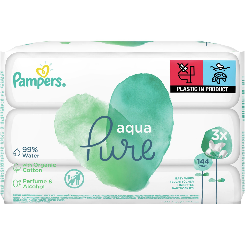 Pampers Aqua Pure Servetele Bumbac Organic - imagine 6