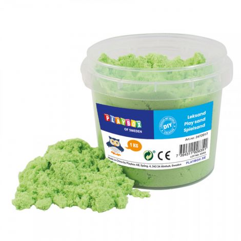 Nisip Kinetic Verde Lime Playbox 1kg - Joc Creativ