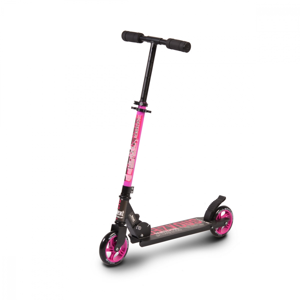 Trotineta Pliabilă Byox Pink, Aluminiu, Reglabilă