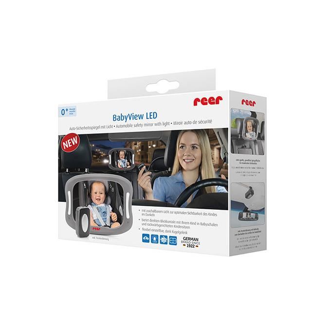 Oglindă Siguranță Auto Reer BabyView cu LED - imagine 7