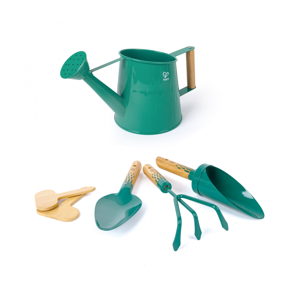 Set Gradinarit Hape Bambus Metal pentru Copii - imagine 2