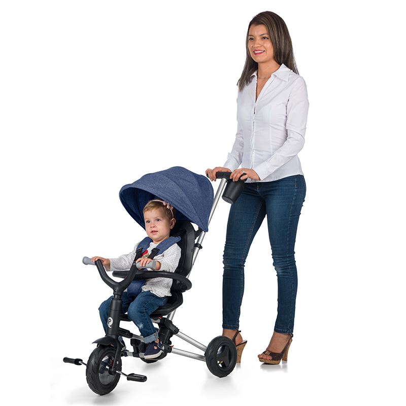 Tricicleta Qplay Nova Ultrapliabilă, Albastru Închis - imagine 7