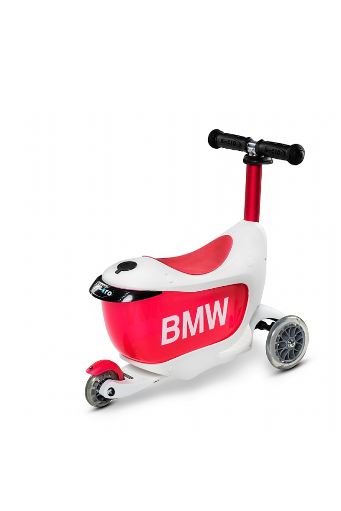 Micro X BMW Kids Trotineta Reglabilă Alb-Zmeură - imagine 5