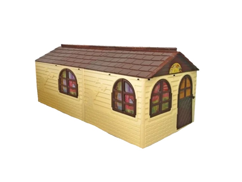 Căsuță Joacă Mykids BeigeBrown, Exterior/Interior - imagine 2