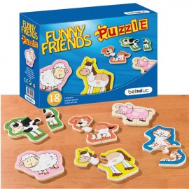 Puzzle Lemn Animale Beleduc - Educativ