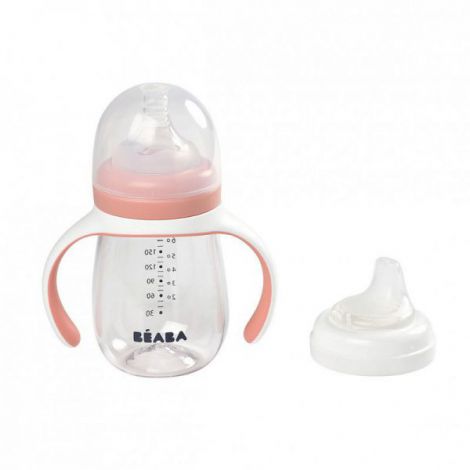 Biberon Invatare 2in1 Beaba Roz, 210ml - imagine 3