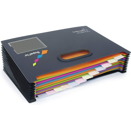 Mapa Extensibila Rapesco, A4, 13 Compartimente, Negru