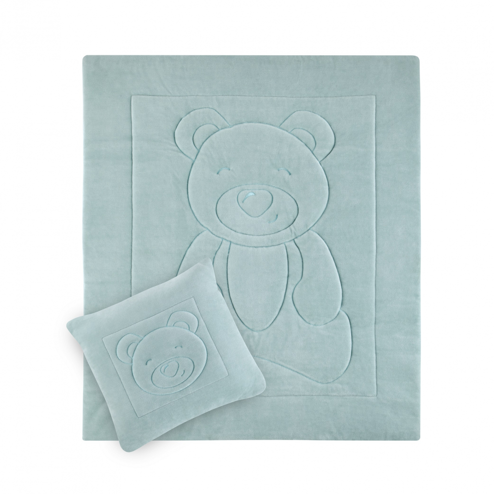 Set BabyJem Bear Green cu Pernuță și Păturică - imagine 2