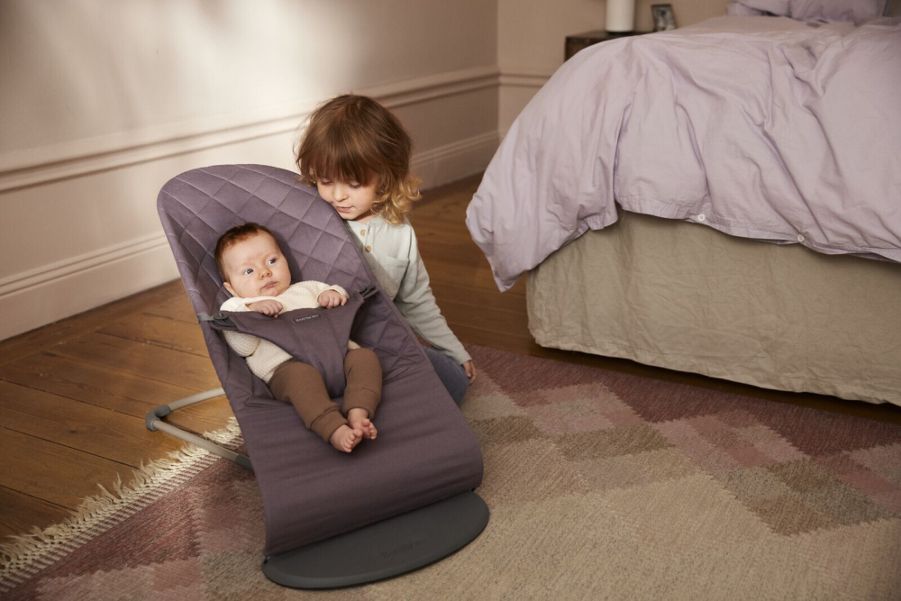 Balansoar BabyBjorn Bliss, Bumbac, Dark Purple