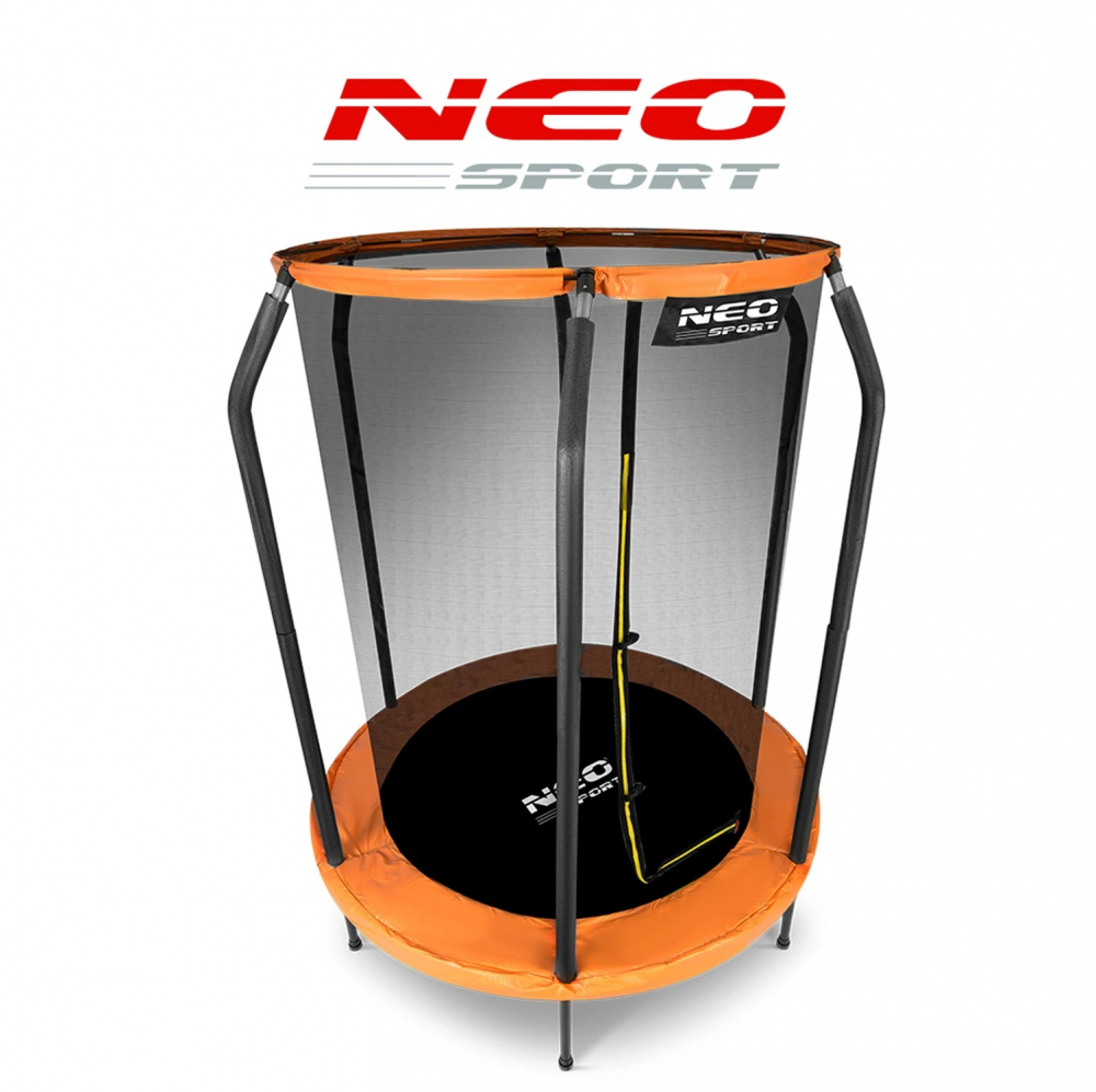 Trambulina Neo-Sport 152cm cu Plasa, Portocalie - imagine 5