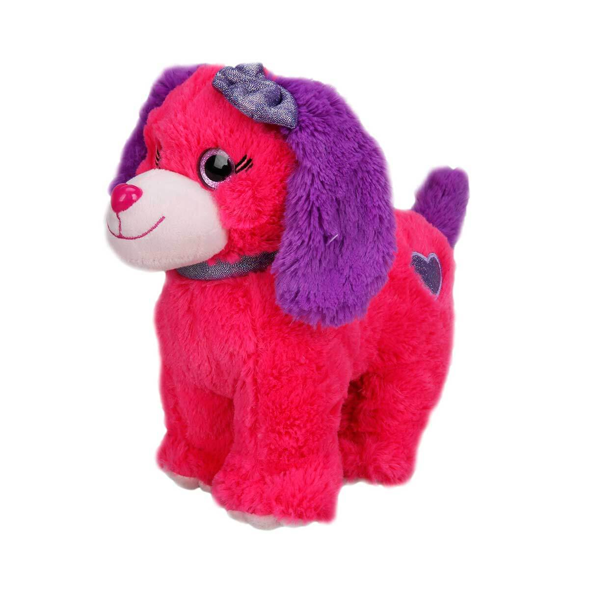 Cățeluș Plus Puffy Friends, Roz Închis, 25 cm