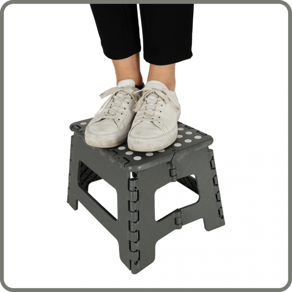 Scaunel Ikonka Pliabil Dark Grey, Plastic Igienic - imagine 5