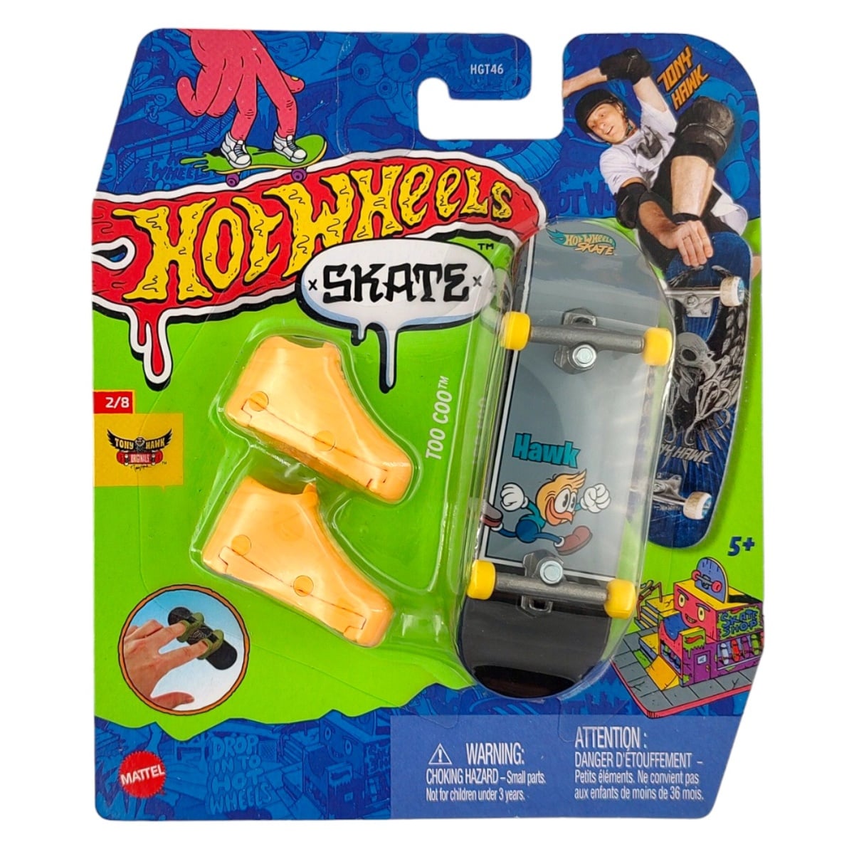 Set Mini Placa Skateboard + Pantofi Hot Wheels