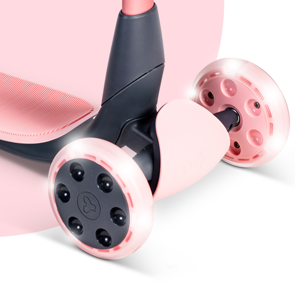 Trotineta Yvolution Y Glider Nua Pink LED Pliabila - imagine 3