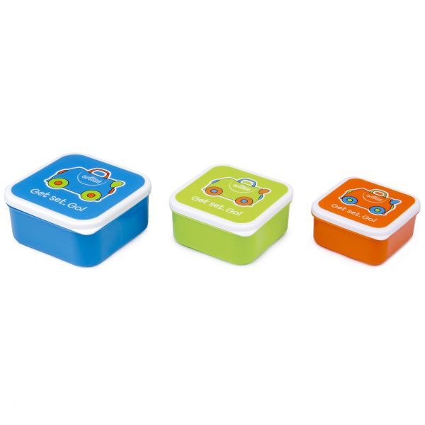 Set 3 Cutiute Gustare Trunki Snack Pots Blue - imagine 2