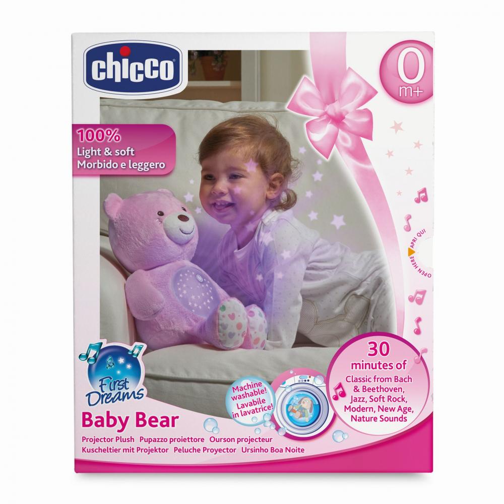Chicco Ursuletul Bebelus Roz cu Proiectie si Muzica - imagine 2