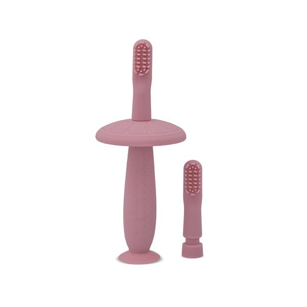 Periuță silicon Lorelli 6+ Luni - Blush Pink - imagine 2