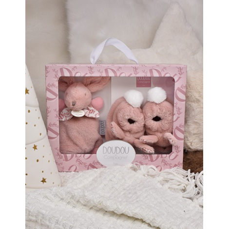 Set Iepuras Doudou et Compagnie Roz - 179.9 lei - imagine 4