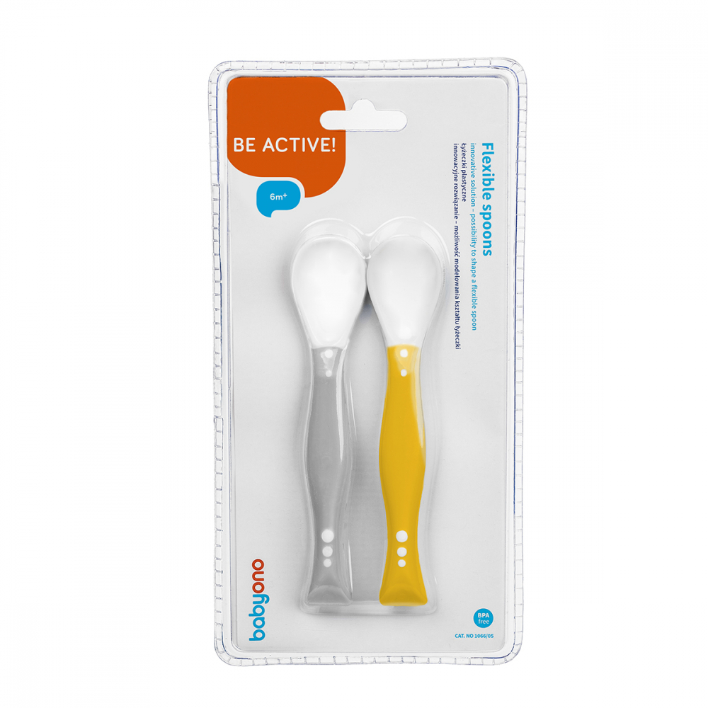 Babyono Set 2 Lingurițe Flexibile Copii