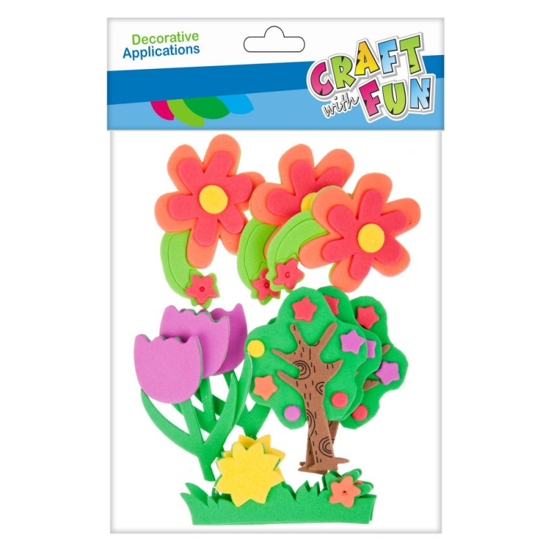 Set 12 Stickere Flori și Copaci Craft with Fun