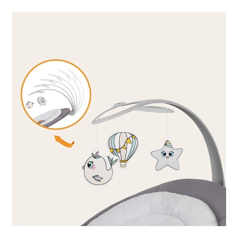 Balansoar Electric 2in1 Lionelo Mell Gri - imagine 3