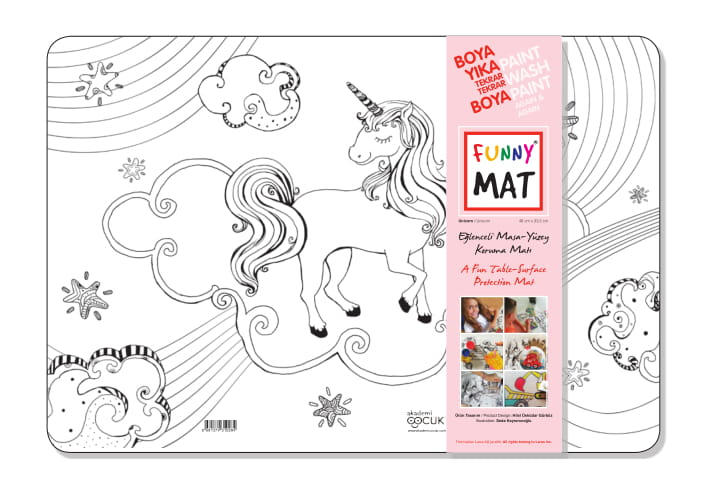 Plansa Reutilizabila Funny Mat Unicorn Colorat