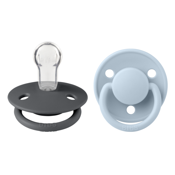 Set 2 Suzete Bibs Silicon IronBaby Blue - imagine 3