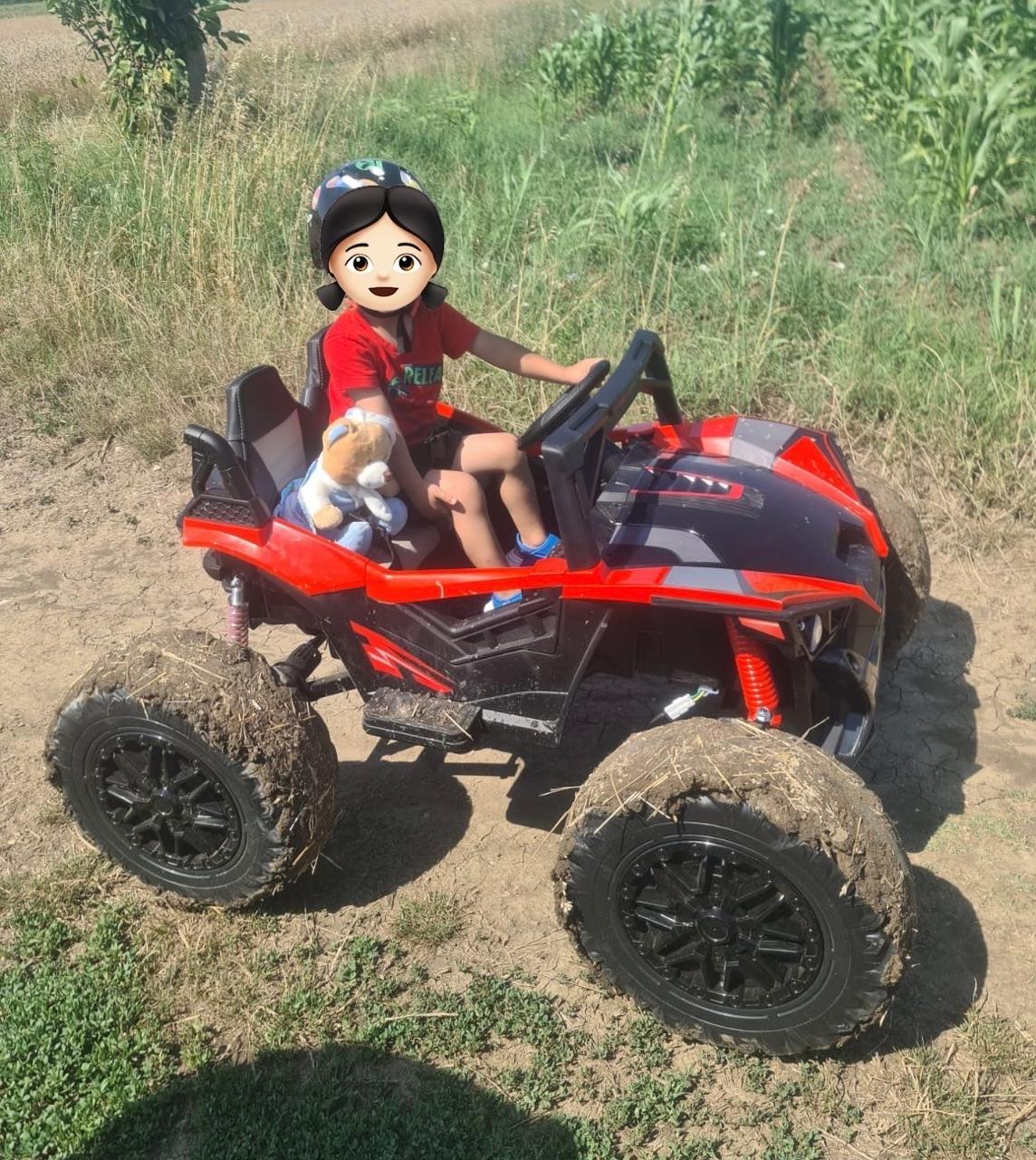 UTV Electric 2 Locuri 24V 4x4 Rosu Autokids - imagine 4